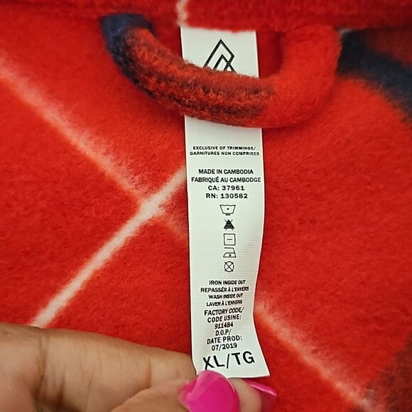 Ripzone Men's Flannel Buffalo Plaid Button-Down Long Sleeves Shirt XL Red/ Blue - Picture 7 of 16